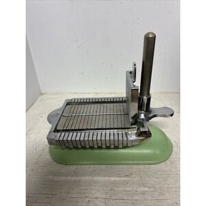 Vintage 1940s Bico Butter/ Cheese Slicer Green Enamel Over Cast Iron Model 72